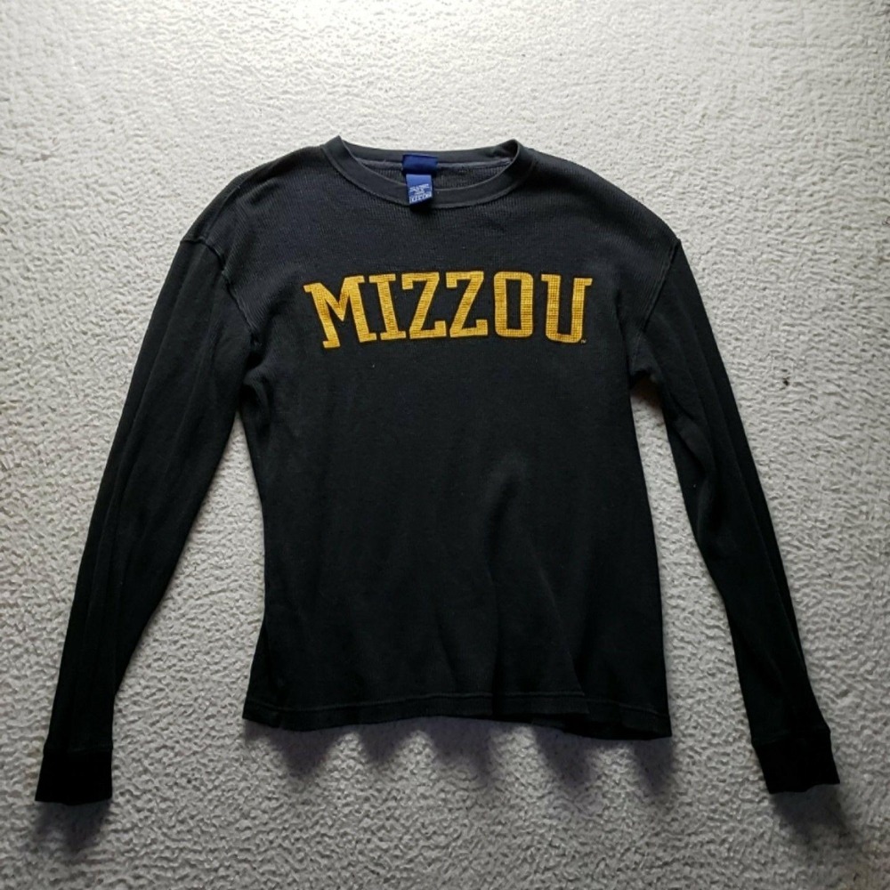 Missouri Tigers Shirt Mens Medium Black NCAA Basketball Champs Sports Thermal